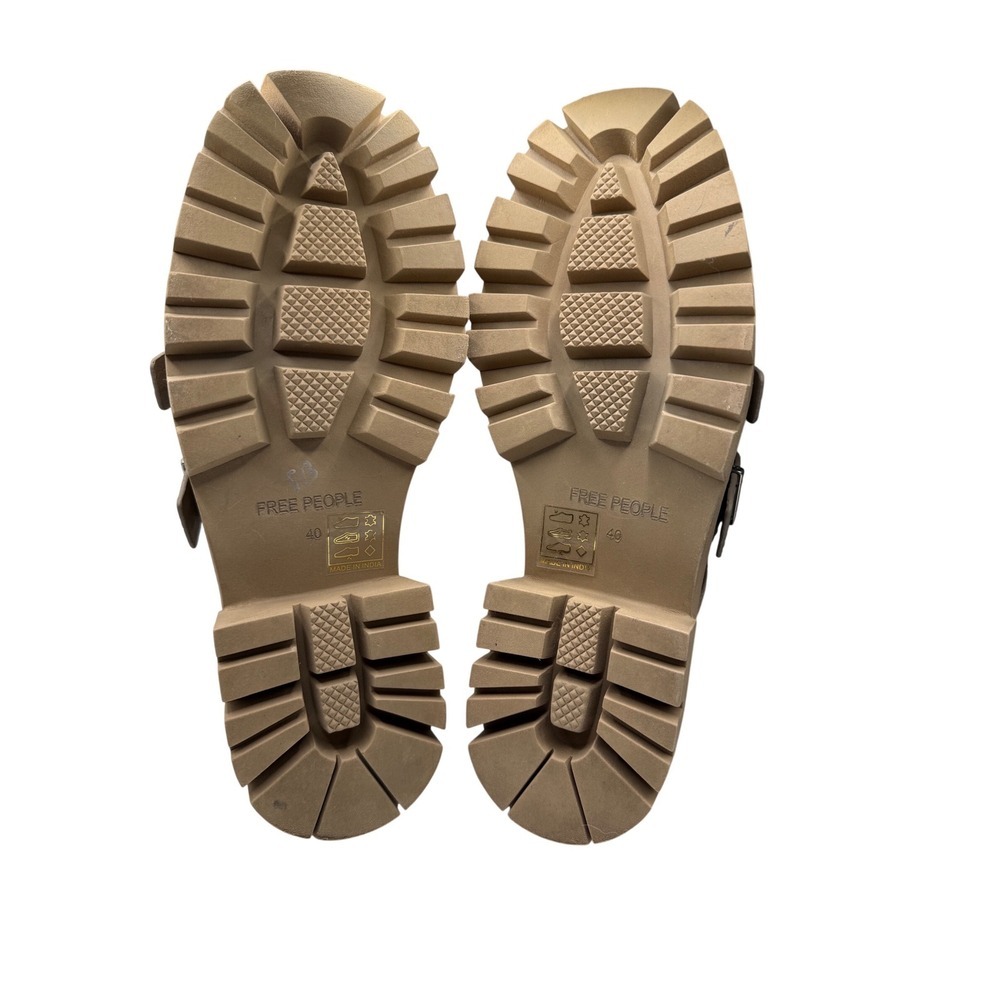 NEW FREE PEOPLE Buckle Lyra Lug Loafers, Cream, Size 40/US 9 - Picture 10 of 10